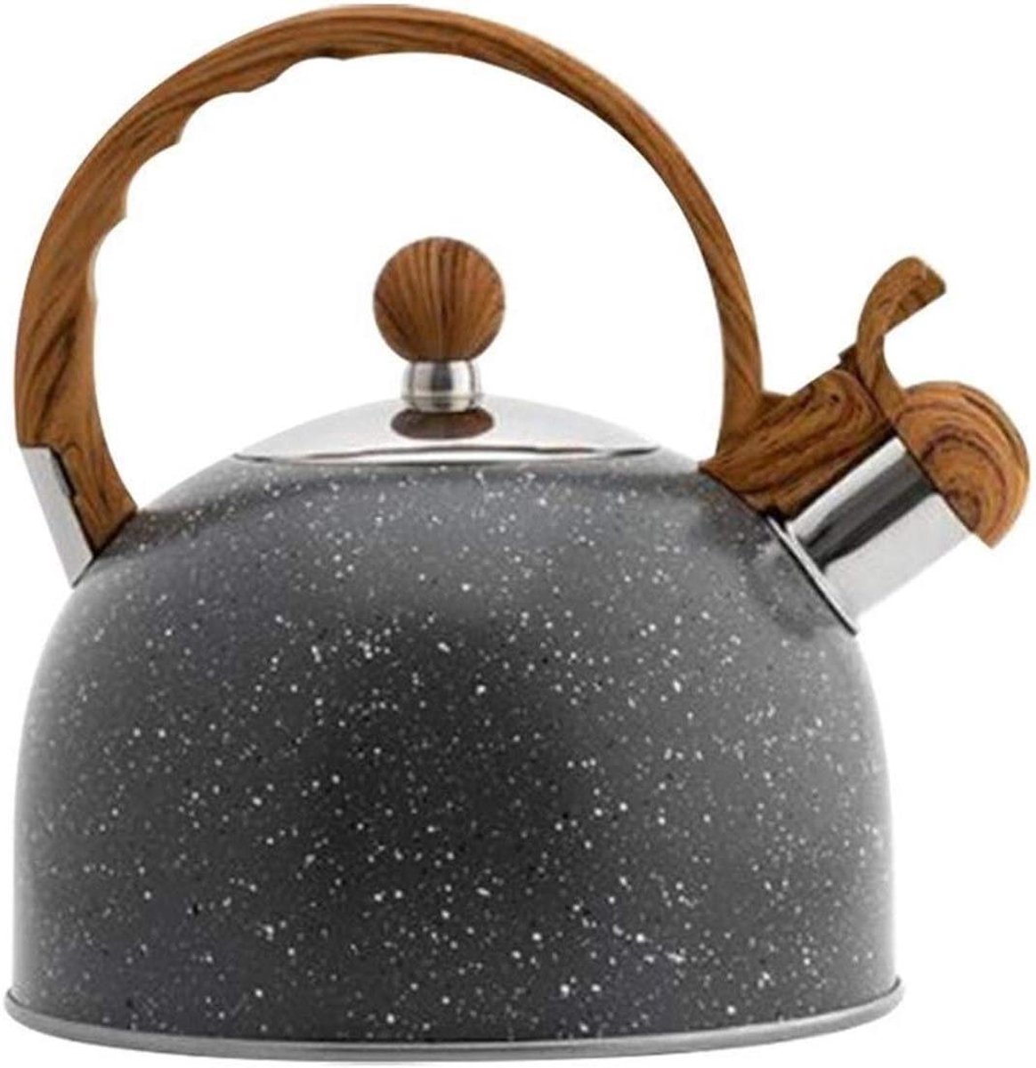 RVS Waterketel - Theepot Fluitketel - Snel Water Koken - Met Fluitfunctie - 2.5L - Zilver