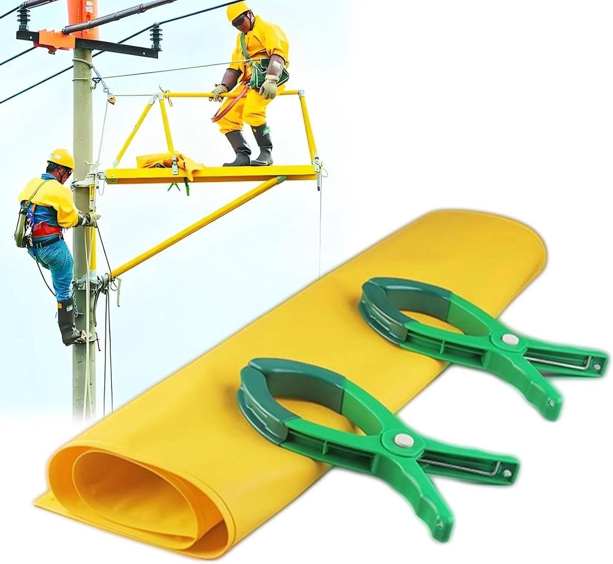 Isolerende Deken - Veiligheidsdoek Elektriciteit - Elektrisch Werk - Niet-geleidend - 100x200cm - Geel