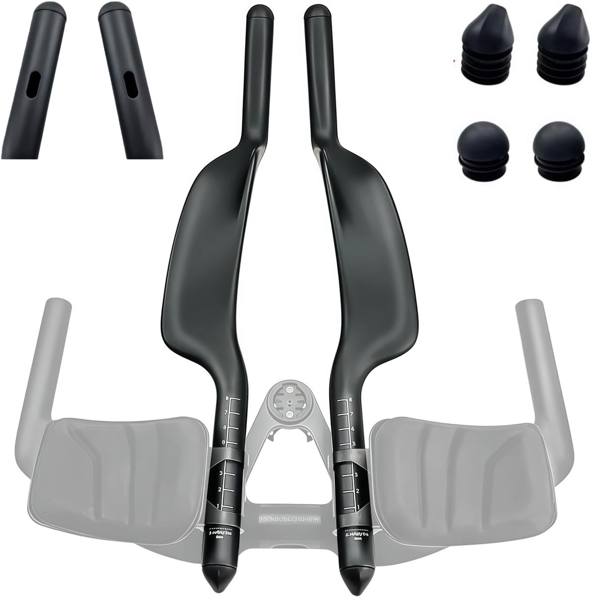 Aerobars Extensions 2.2 cm - Volledig carbon - Ultralicht design - Ideaal voor triathlon - SnelShoppen