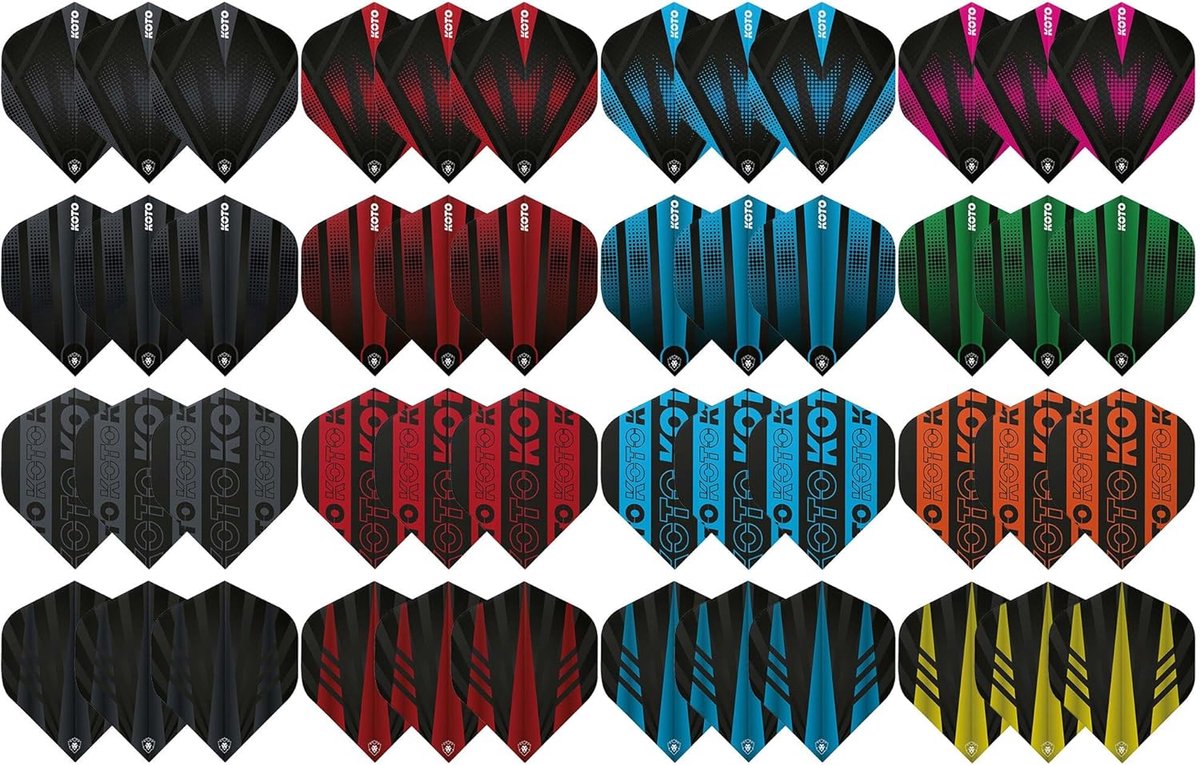 Dart Flights Standard - 48 Stuks - Multicolor Plastic - Ideaal voor Intensief Gebruik - SnelShoppen