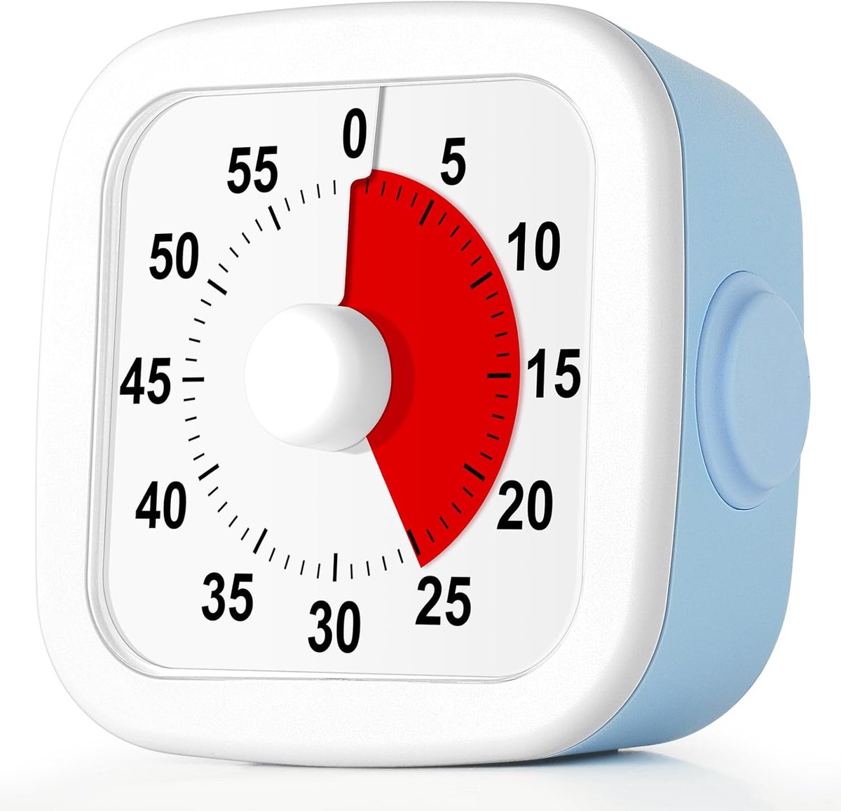 SnelShoppen - 60 Minuten Visuele Timer voor Kinderen, Stille Countdown Timer, Rode Cirkel, Ideaal voor Klaslokaal, Keuken, Bakken en Gym