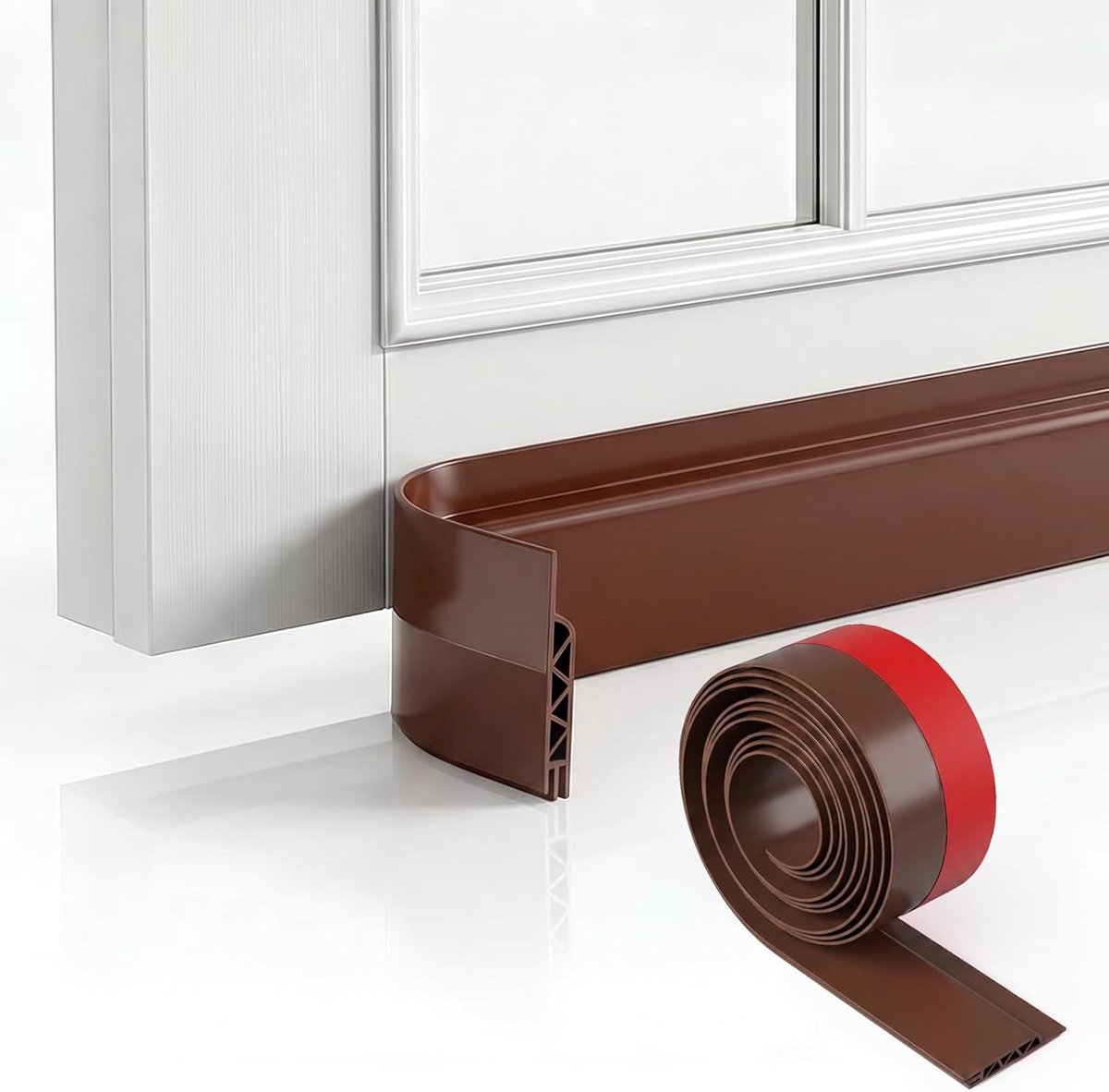 Deurtochtstopper 100 cm - weerbestendige TPE-strip - blokkeert kou en geluid - snelle installatie - SnelShoppen