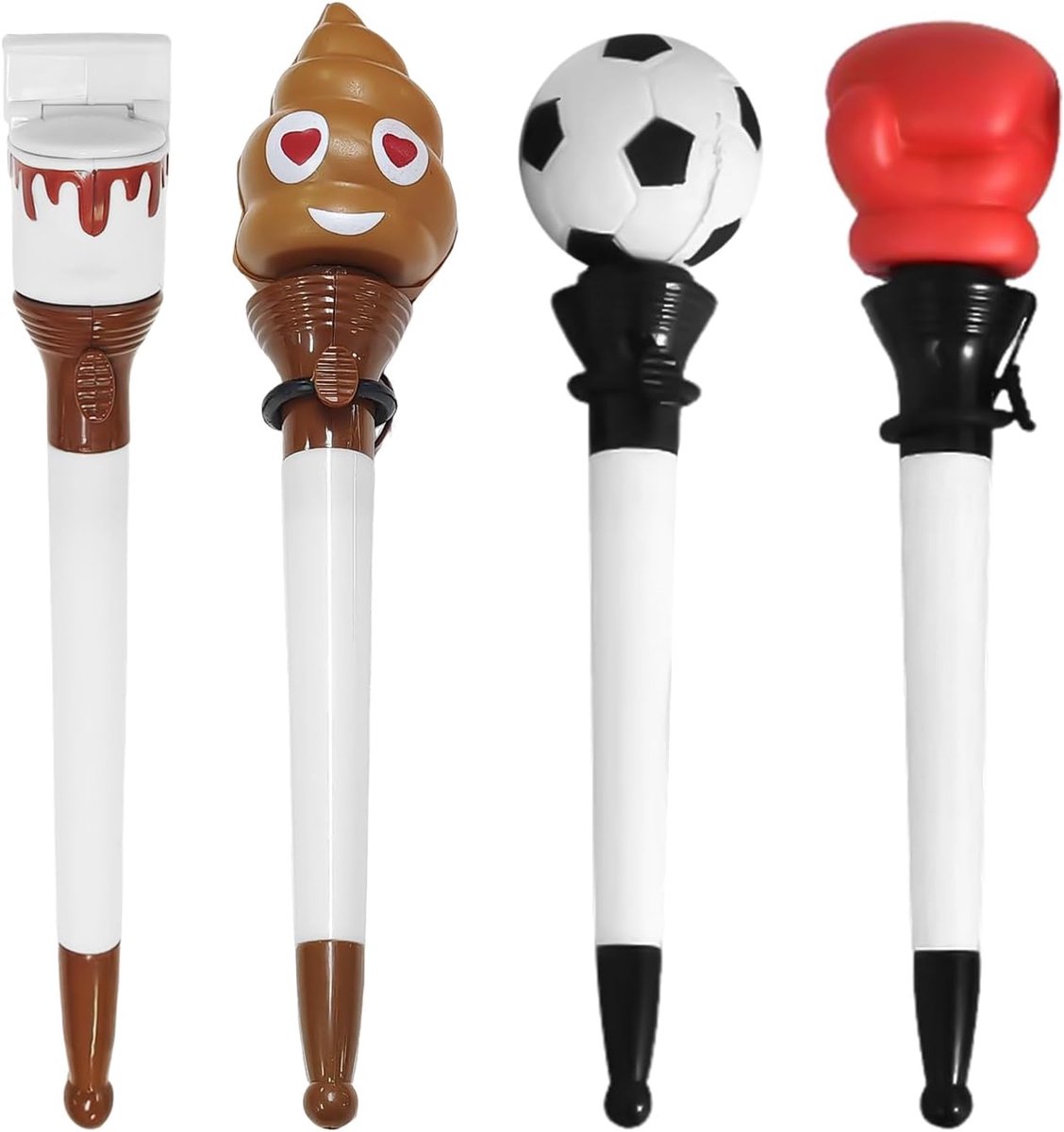 Ejector pennen set van 4 - creatieve ontwerpen - grappige vormen - perfect voor studenten - SnelShoppen