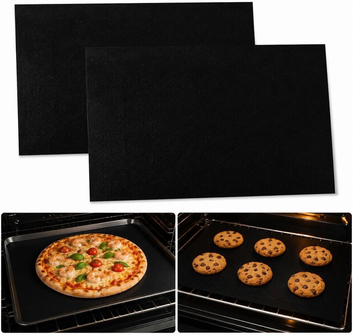 Ovenvoeringen 40 x 60 cm - Teflon ovenmat - Hittebestendig - Herbruikbaar - SnelShoppen