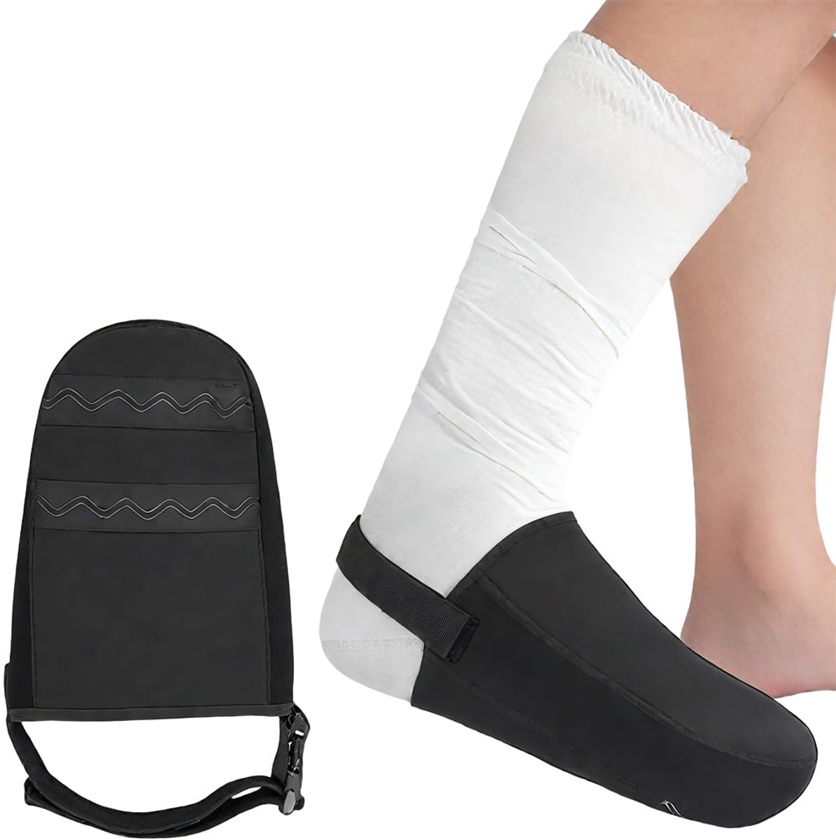 Gipskous voor benen - licht en comfortabel - snelle sluiting - houdt voet warm en schoon - SnelShoppen