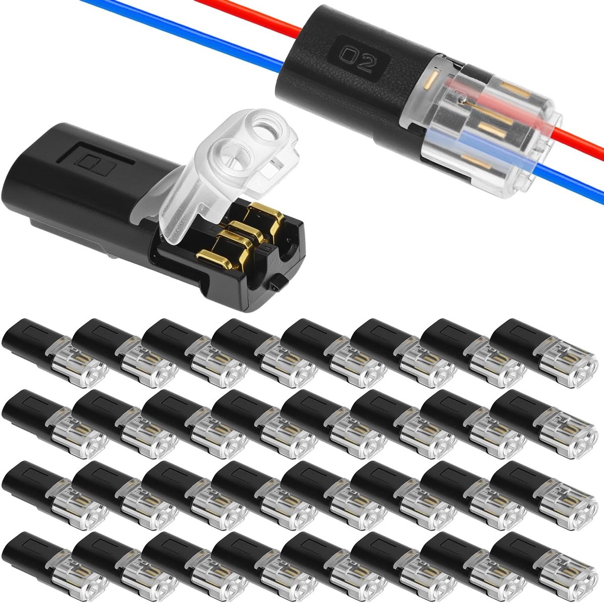 2-pins kabelconnector plug - waterdicht & hittebestendig - eenvoudig te installeren - SnelShoppen