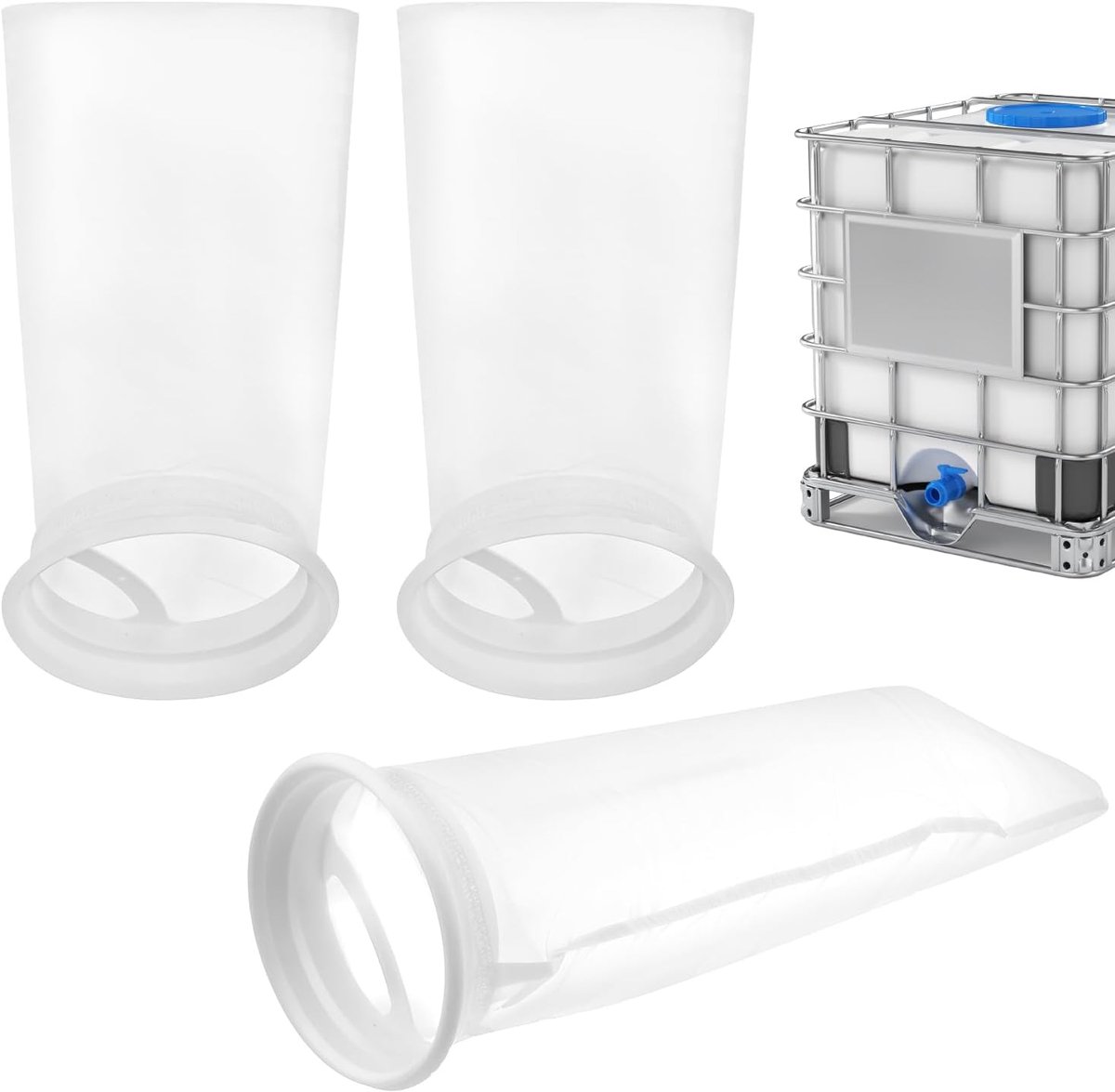 IBC filter set 3 stuks - nylon deksel filter - efficiënte filtratie - ideaal voor regenwateropvang - SnelShoppen