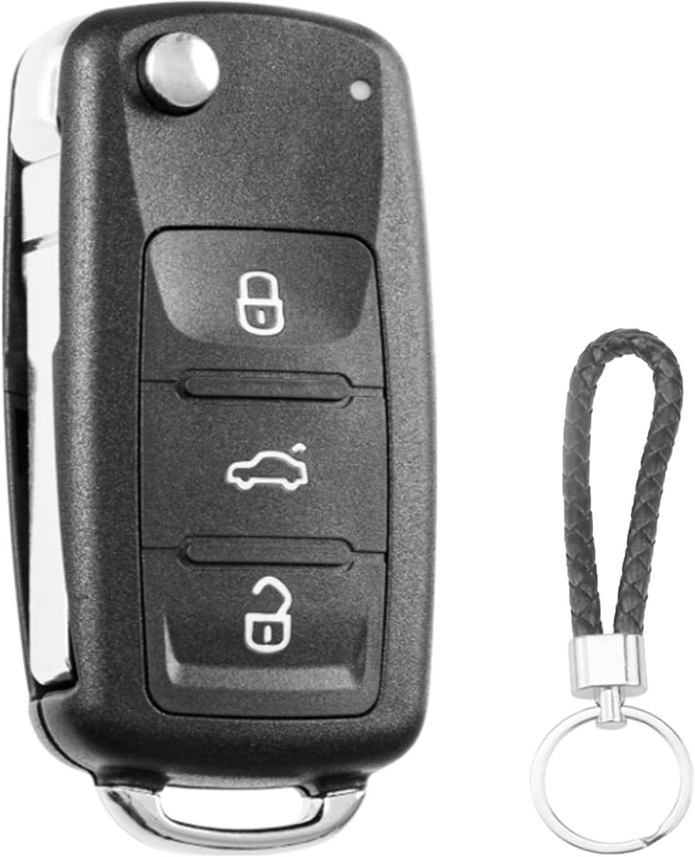 Autosleutel behuizing 3 knoppen - Vervangingssleutel voor VW Golf 6, Polo, Passat, T5 - SnelShoppen