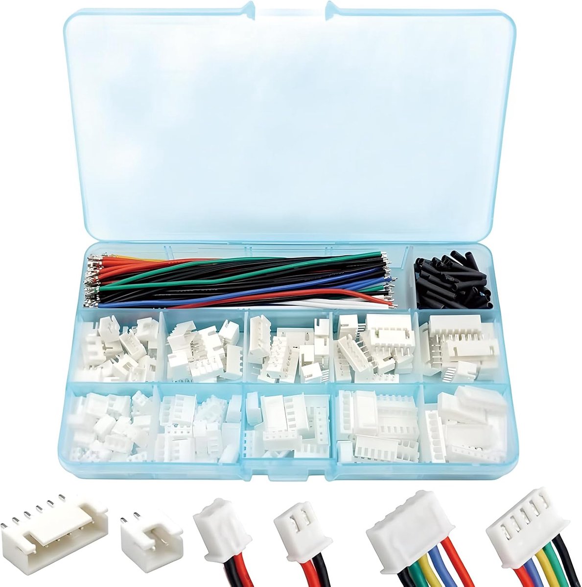 JST XH 2.5mm Connector Set - 90 Pre-schrink Cables - Inclusief Crimp Tubes en Pliers - SnelShoppen