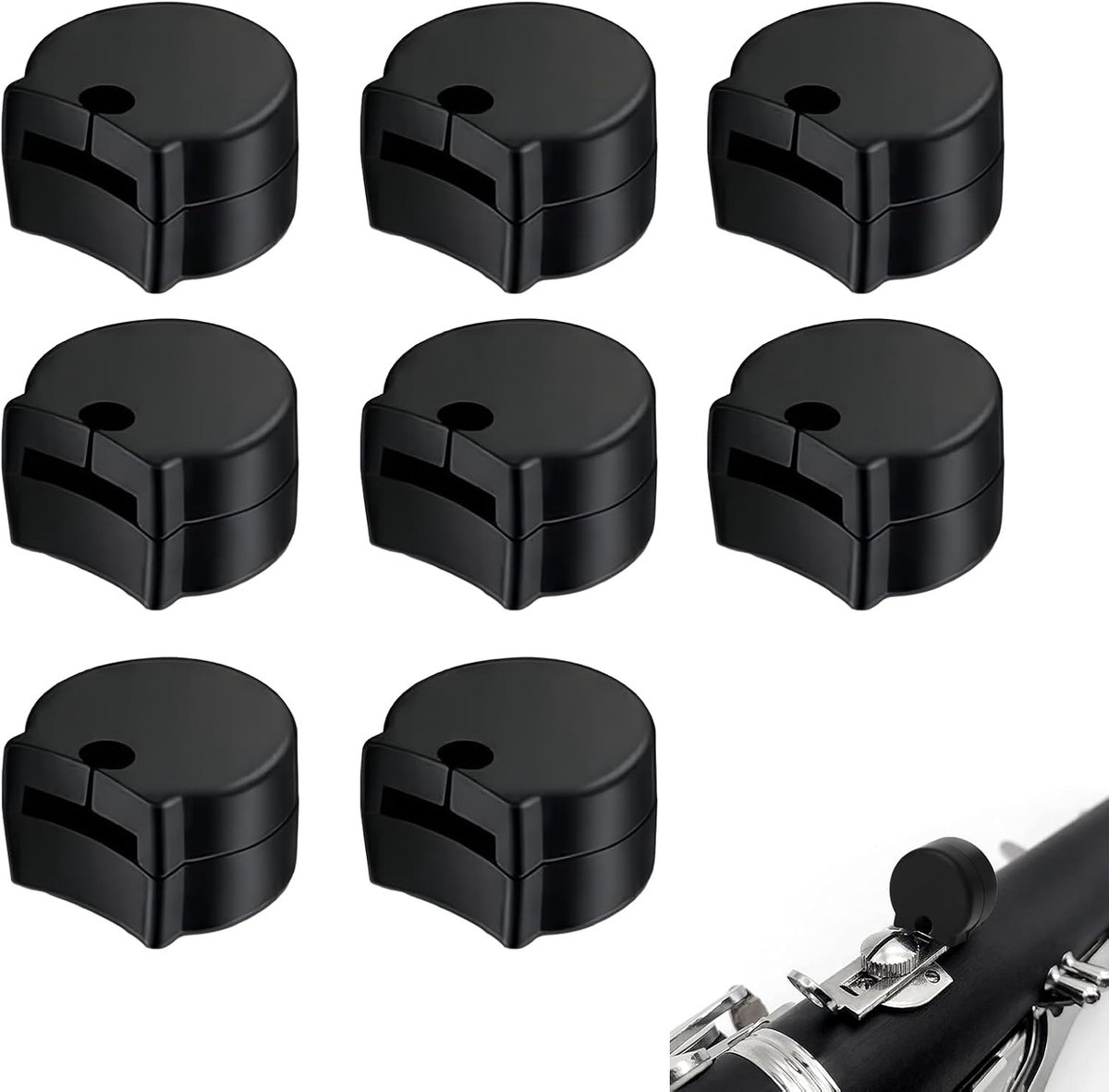 Klarinet duimsteunen 16,5 x 16,5 mm - rubber - zachte duimkussens - comfort tijdens oefenen - SnelShoppen
