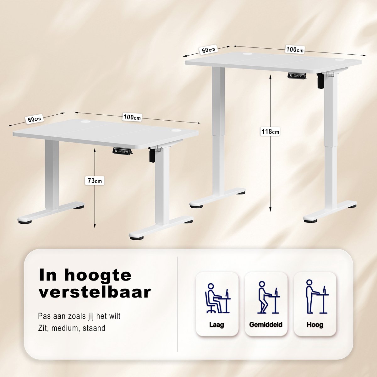 Devoko Devoko 100x60 Elektrisch Bureau - afbeelding 5