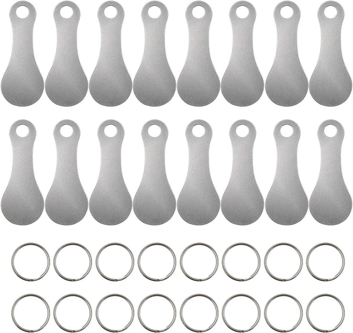 Shopping Cart Unlocker 16pcs - Ronde Stalen Chip - Afneembaar met Sleutelhanger - Handig voor Winkelwagentjes - SnelShoppen