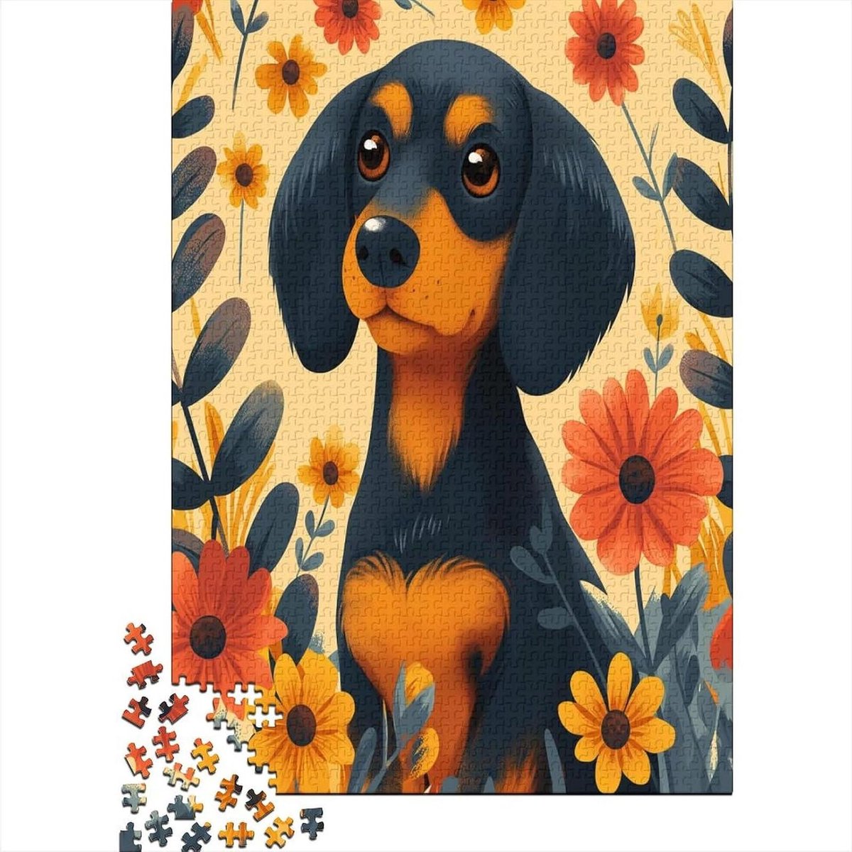 Hond Puzzel - Puzzelspel Volwassenen - Ontspannen Hobby - Kwaliteit Puzzelstukjes - 1000 stukjes 75x50cm - Multicolor