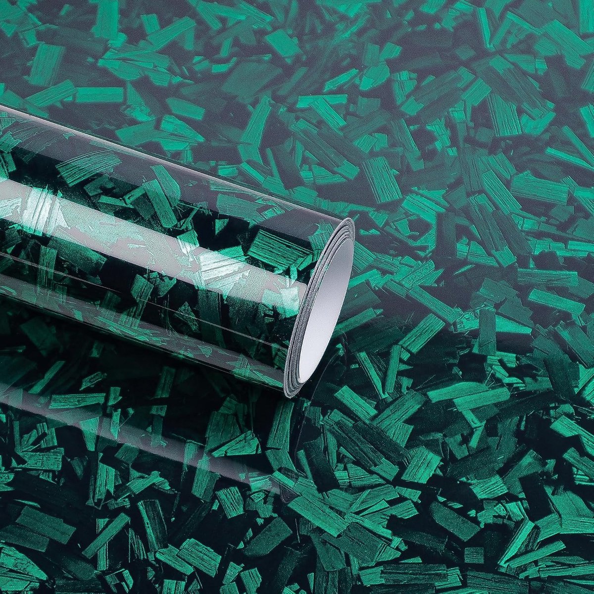 Autobedekking 30 x 150 cm - gesmeed glanzend groen - zelfklevend - optimale bescherming - m-winkel