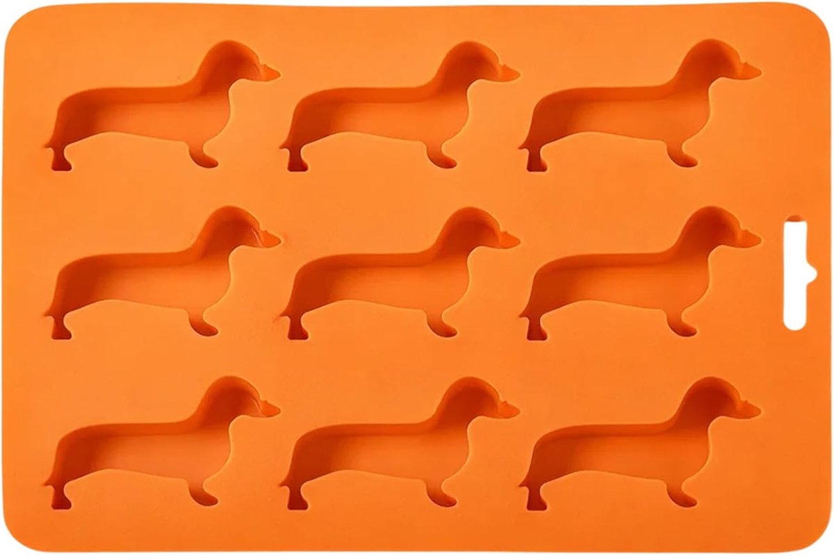 IJsblokjesvorm Teckel - Siliconen Mould - Grappige Teckel Vorm - Perfect voor Feestjes - SnelShoppen