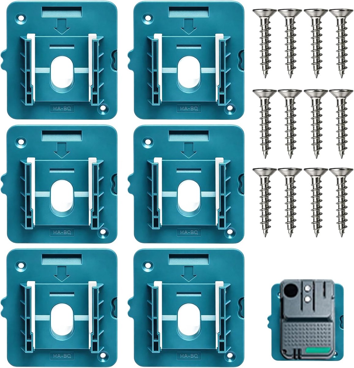Wandhouder batterij 18 V - duurzaam kunststof - voor BL1860, BL1850, BL1840 - inclusief schroeven - SnelShoppen