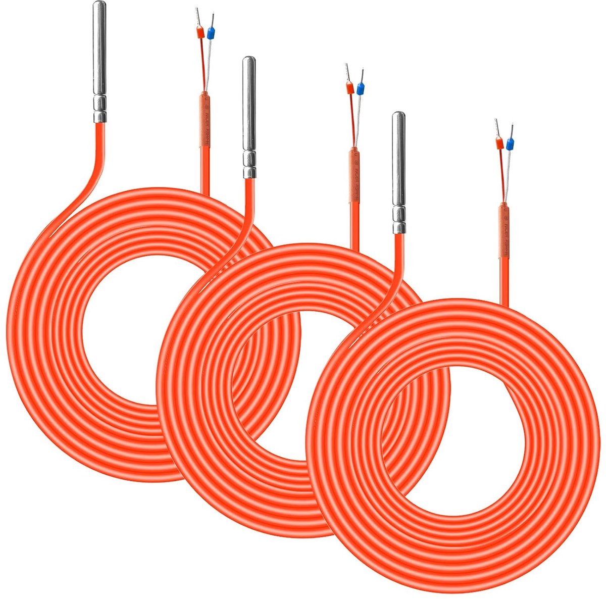 PT1000 Temperatuursensor 3 m - Siliconen Kabel - Tot +200 °C - Betrouwbare temperatuurmeting voor thuis en industrie - SnelShoppen