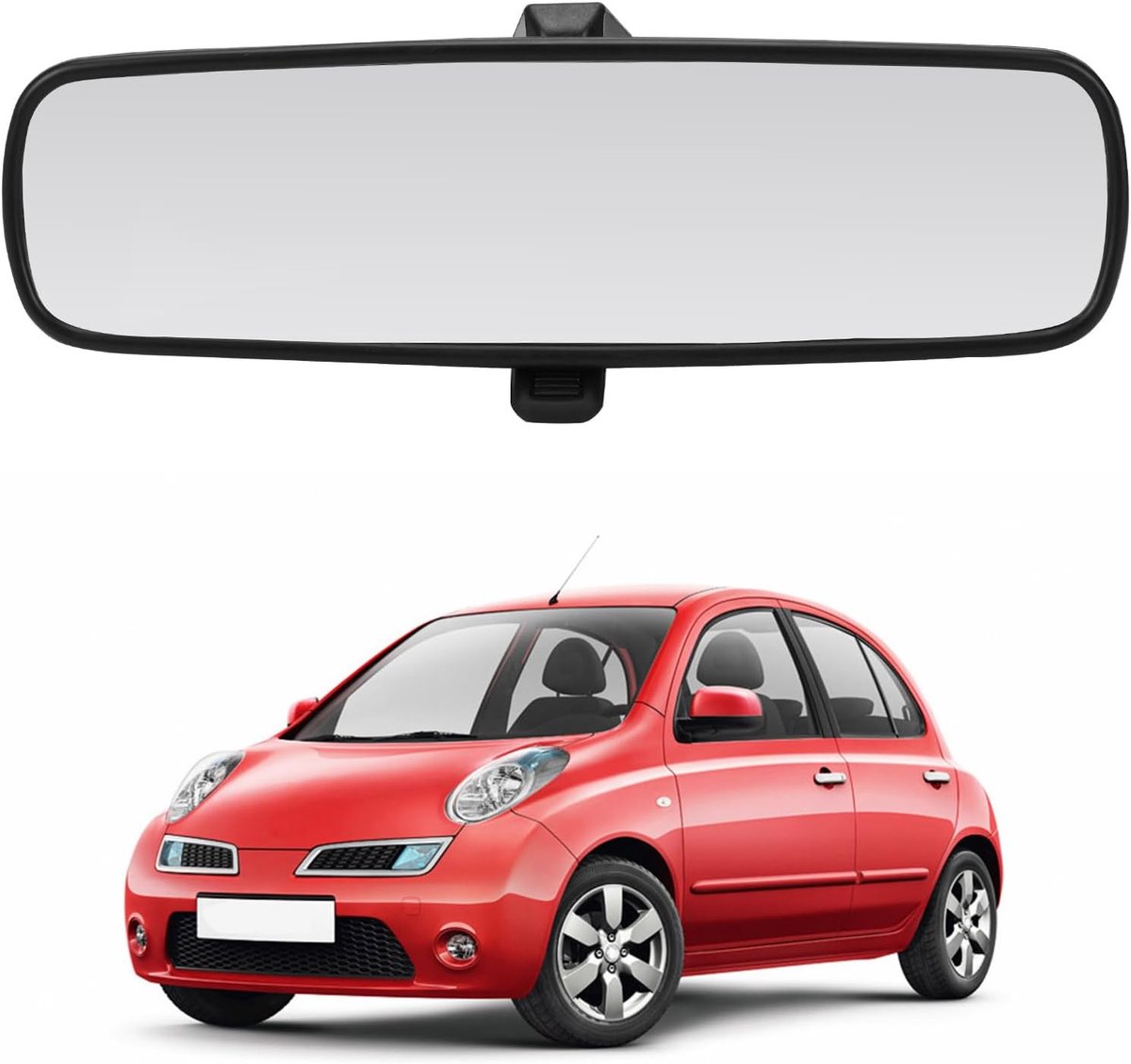 Interieurspiegel Nissan Micra K12 K13 2003-2022 - Achteruitkijkspiegel - Duidelijk zicht - Verhoogt veiligheid - SnelShoppen