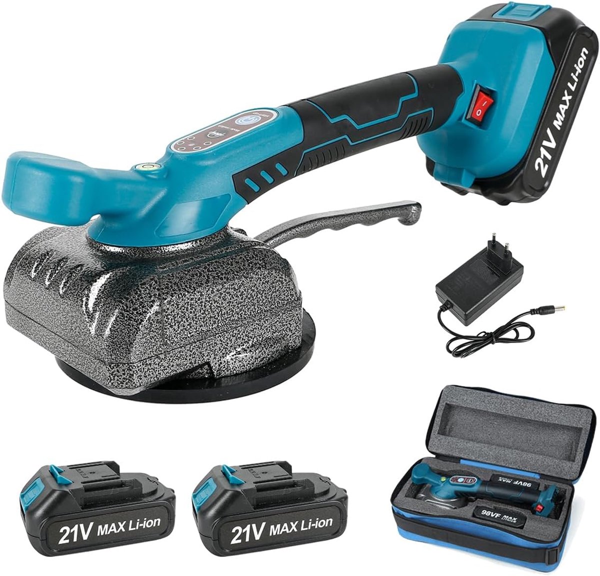 Tegellegmachine 21 V - oplaadbare tegeltriller - zuignap 100 kg - eenvoudig tegels leggen - SnelShoppen