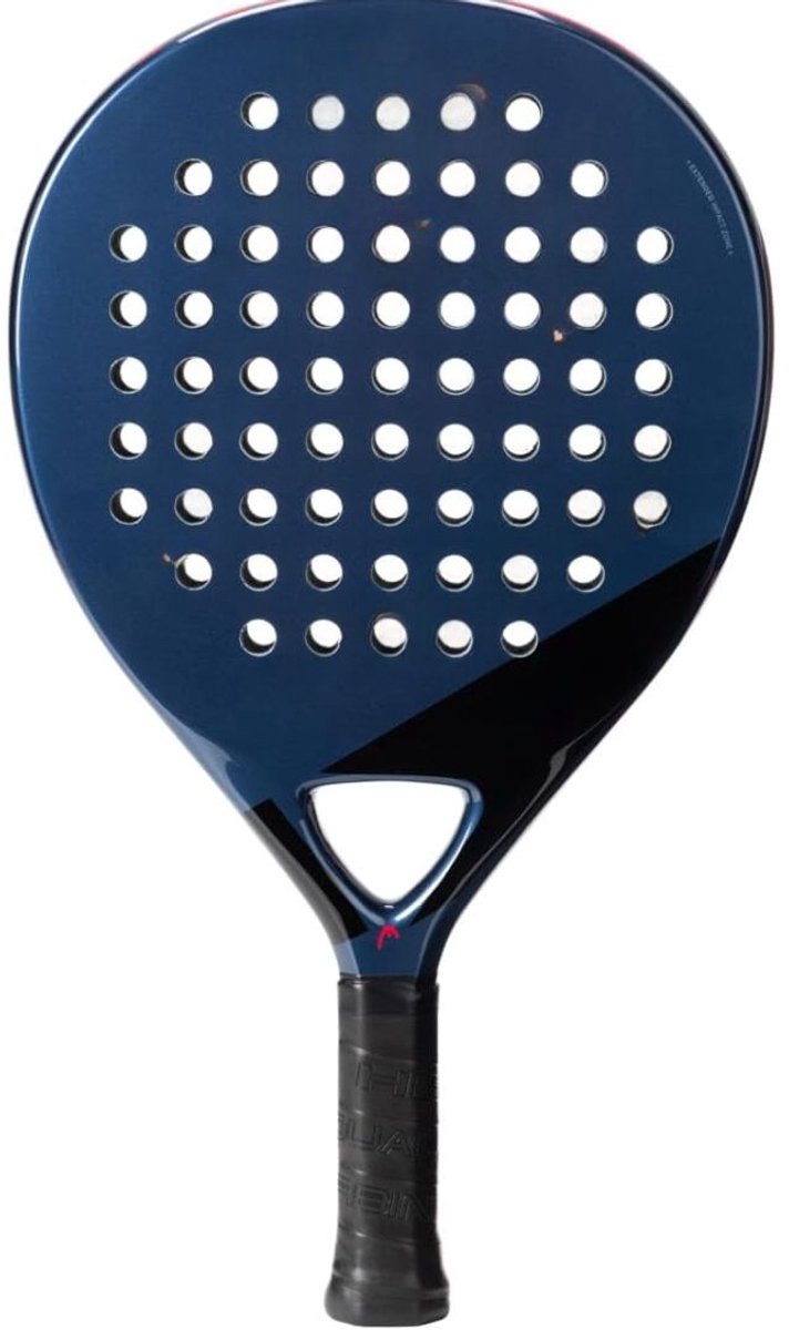 Lìon® Padelracket - Carbon Padeltennisracket - Inclusief Draagtas - Blauw - 40cm x 26cm x 4cm