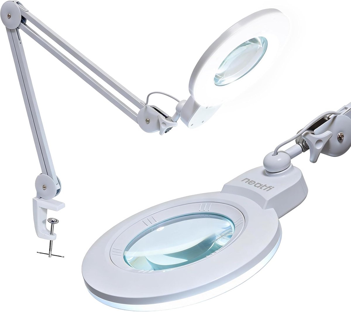 Vergrootglas lamp 18 cm - bifocale LED - dimbaar - handsfree gebruik - ShopVlot
