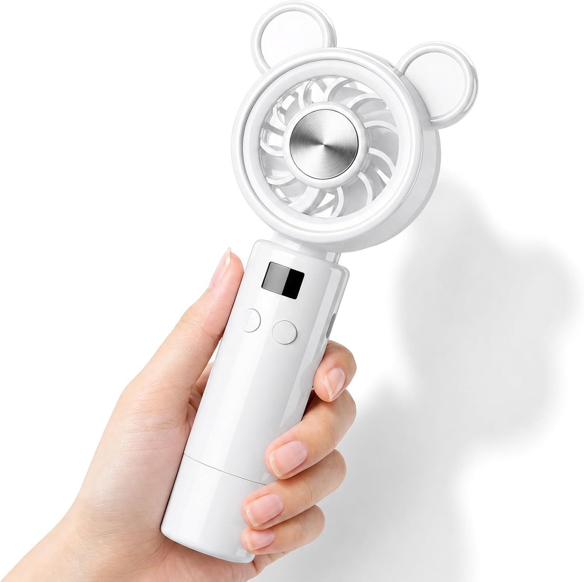 Handventilator oplaadbaar - Mini fan met LED-display - 5 snelheden - Ideaal voor reizen - ShopVlot