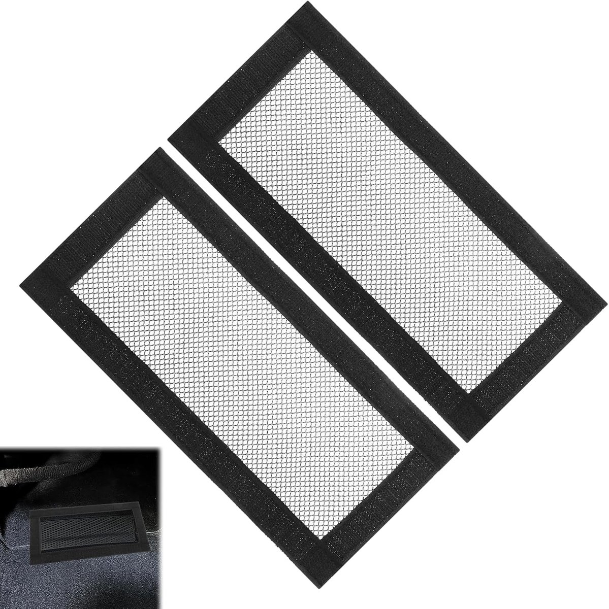2-delige luchtrooster voor Tesla Model Y & Model 3 - mesh bescherming - onder stoel ventilatie - optimale luchtstroom - ShopVlot
