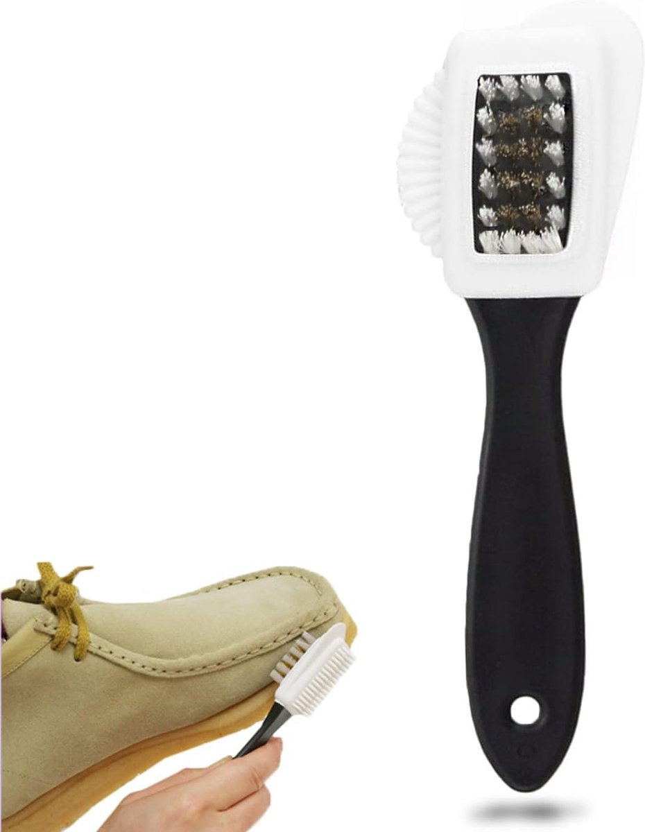 Suede borstel voor schoenen - 4-zijdige nubuck borstel - multifunctioneel - ideaal voor suede schoenen - ShopVlot