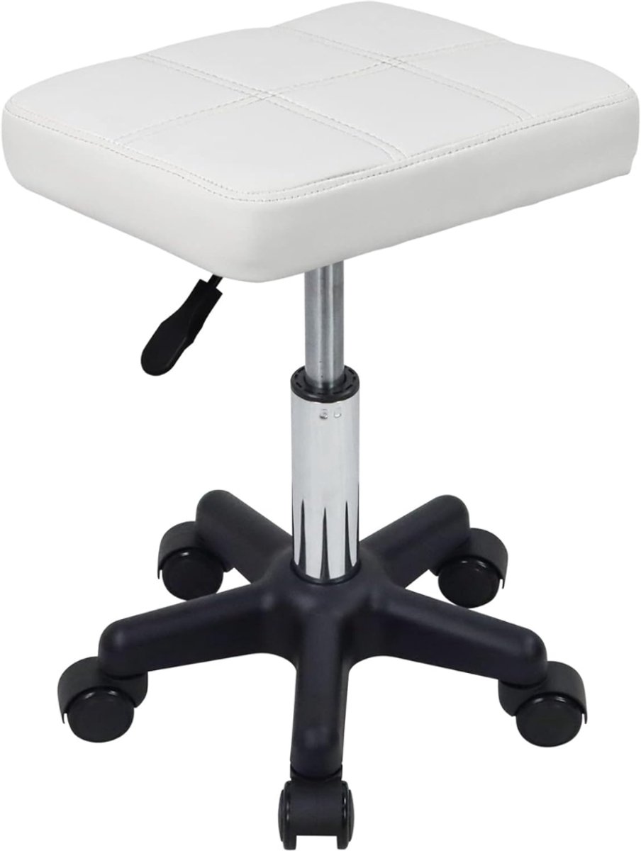 ZRNS® Beensteun Pedicure - Voetensteun met Wielen - Voet Verzorging - Beenkussen Verstelbaar - Wit