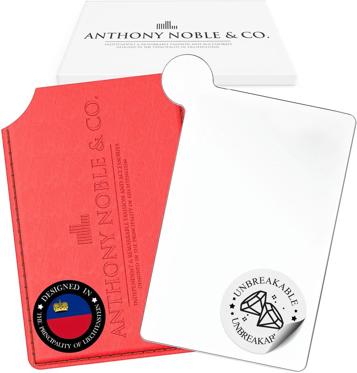 Pocketspiegel creditcardformaat - roestvrij staal - elegant design - ideaal voor make-up - ShopVlot