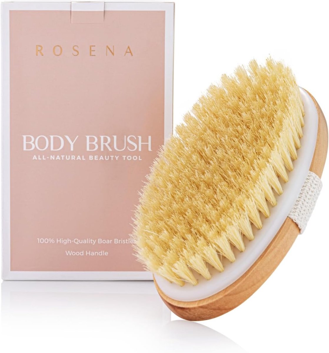 Body brush voor droge huid - natuurlijke haren - cellulitisborstel - stimuleert huidvernieuwing - ShopVlot