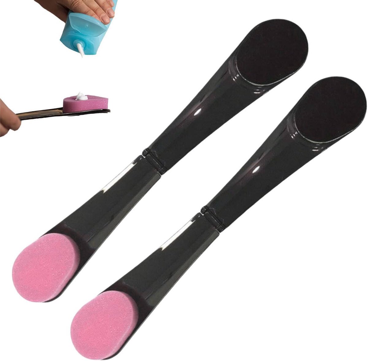 Backverzorging Hulp - Set van 2 - Roze Applicator - Herbruikbaar en hygiënisch - Ideaal voor zelfbruiners - ShopVlot