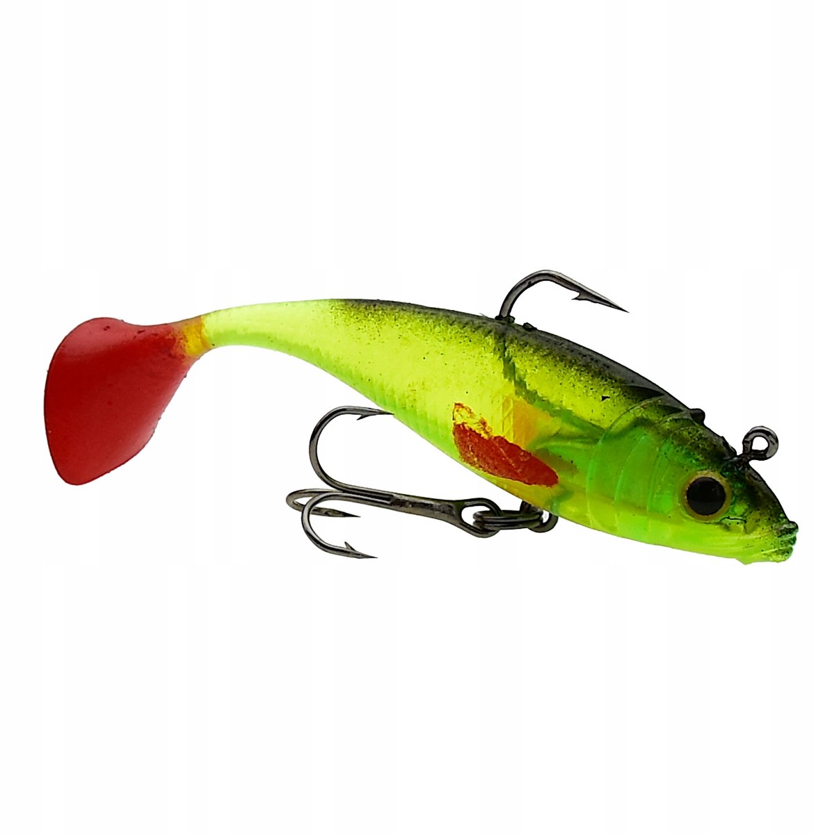 Plastic aas met jigkop en bagger, 8,5 cm, 13 g