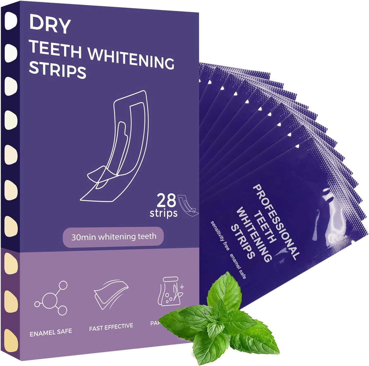 Tandenwhitening strips 14 toepassingen - krachtige formule - geen slip of residu - helderder resultaat - ShopVlot
