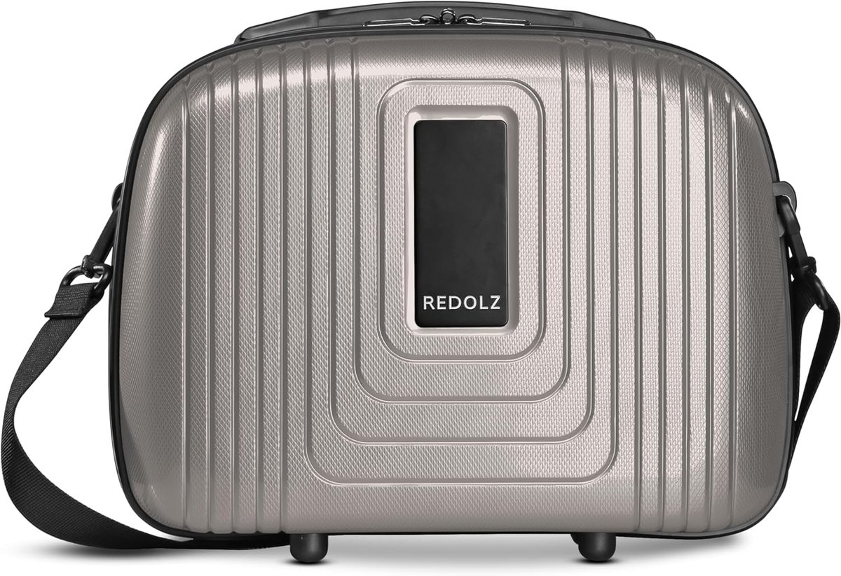 Beauty case 34 cm - Coffee Grey Metallic - Lichtgewicht - Ideaal als handbagage - ShopVlot