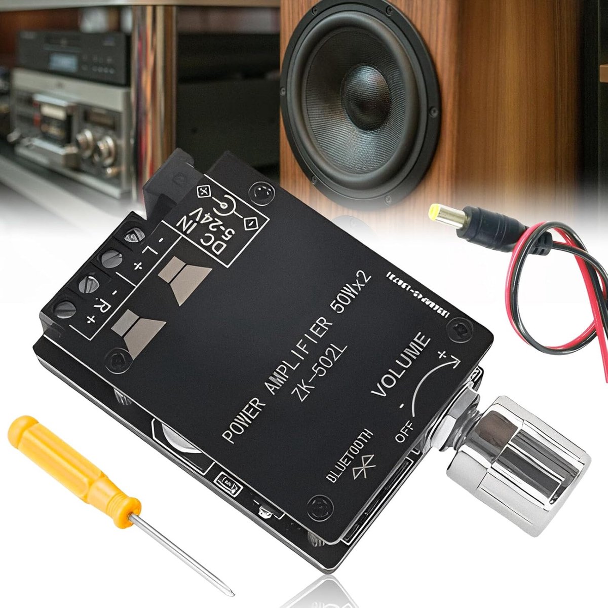 Bluetooth versterker - HiFi stereo 2 x 50 W - digitale mini versterker - draadloos muziekstreamen - ShopVlot