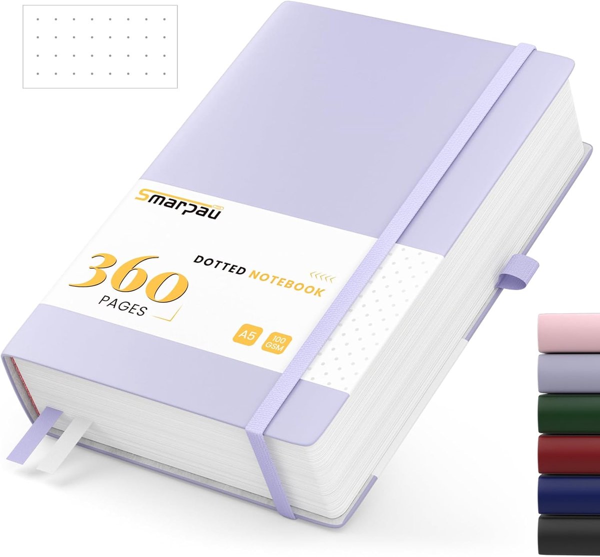 Notebook A5 gestreept - Hardcover leer journal - 360 pagina's 100gsm dik papier - Ideaal voor school en kantoor - m-winkel