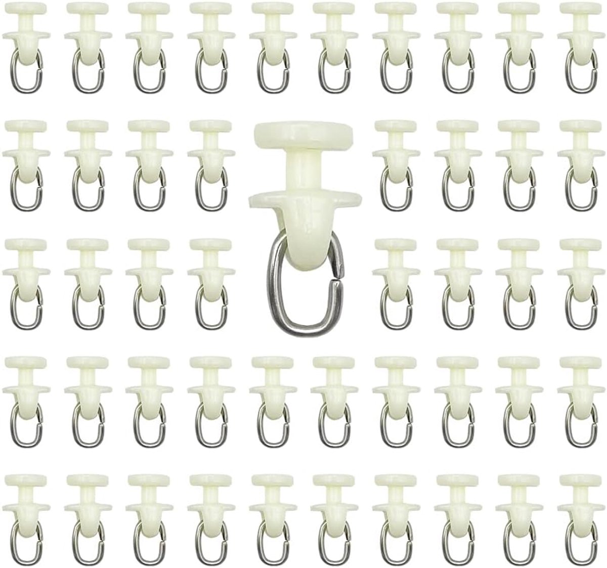 Gordijnrollers 100 Stuks - 26mm Lang - PP Plastic - Stabiel en Geluidsarm - Voor Woonkamer en Slaapkamer - ShopVlot
