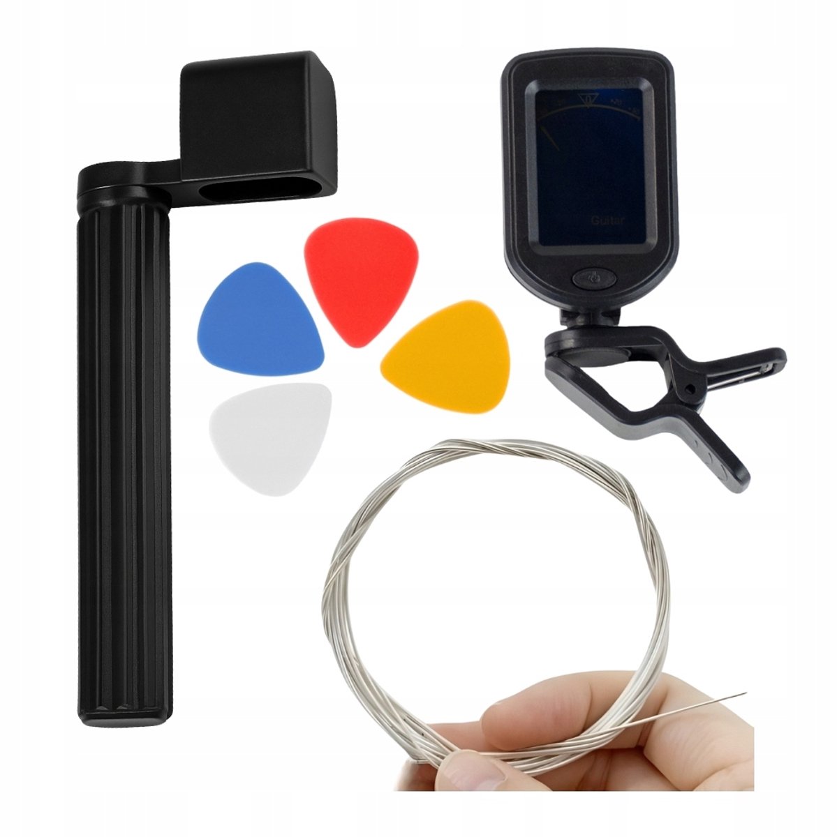 Gitaaraccessoireset: Stemapparaat, Snaren, Plectrums & Wikkelhulp
