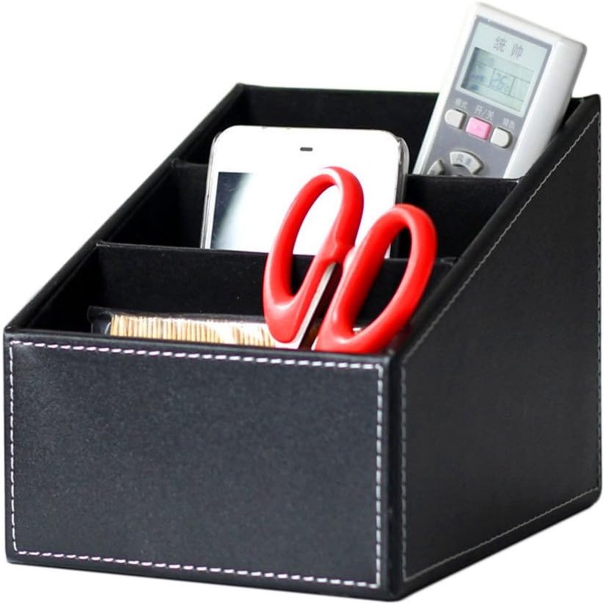 Bureau organizer - elegant PU leren - zacht flanel - perfect voor kantooraccessoires - ShopVlot