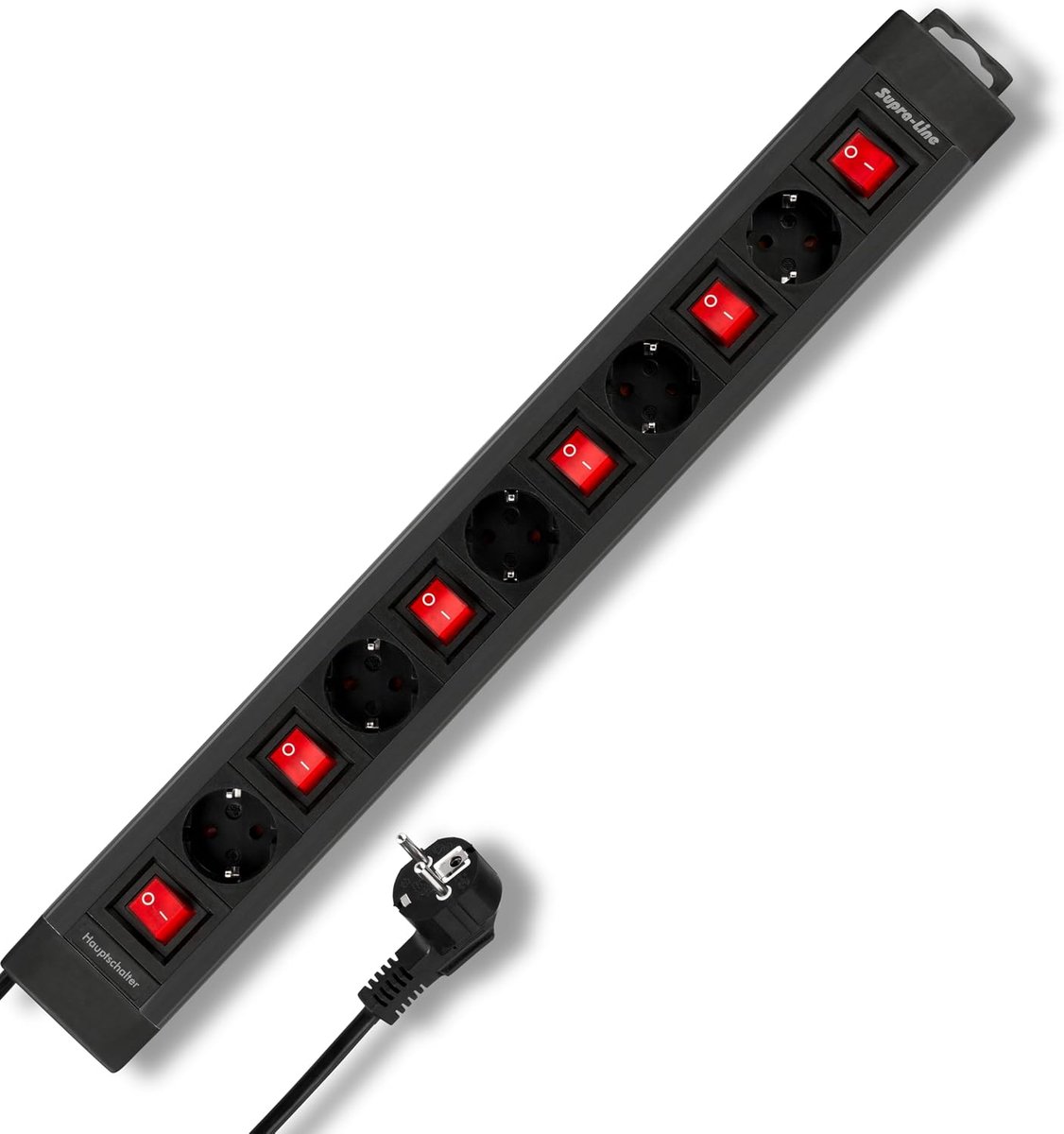 Verlengsnoer 5-voudig - 6 schakelaars - 3,4 m lengte - handmatige controle voor apparaten - ShopVlot