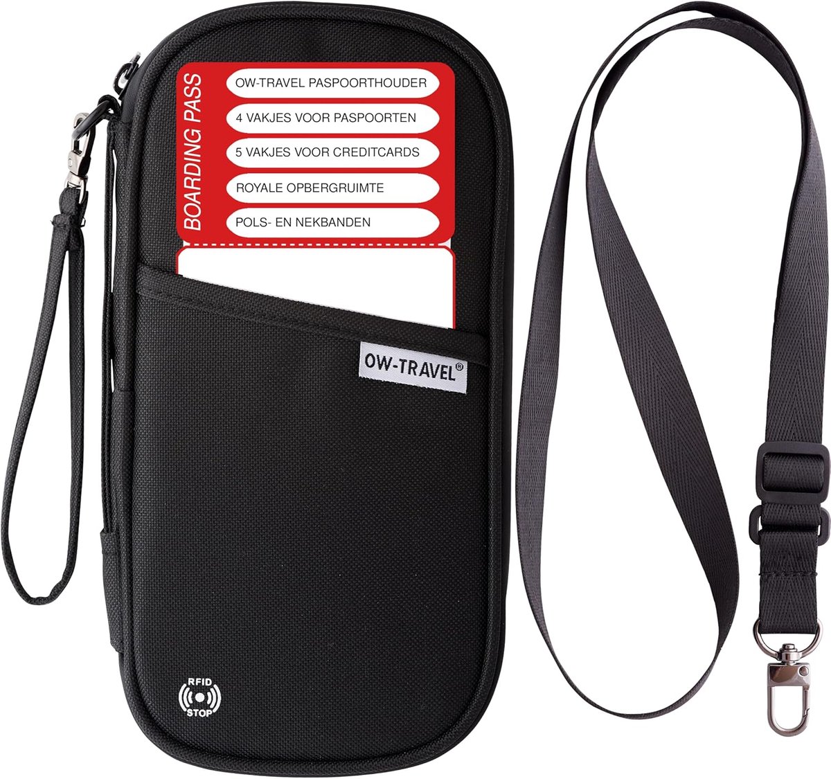 Paspoorthouder RFID Familie - Zwart - Voor 4 Paspoorten - Perfecte reisorganizer - ShopVlot