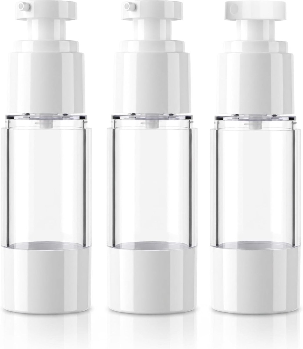 Mini spray flessen set 3 stuks - luchtloze pomp - lekvrij - ideaal voor reisproducten - ShopVlot