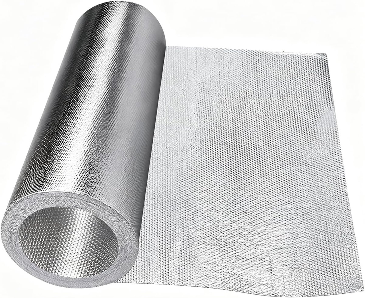 Hittebestendige mat 60 x 300 cm - zelfklevend - aluminium folie - beschermt gevoelige oppervlakken - ShopVlot