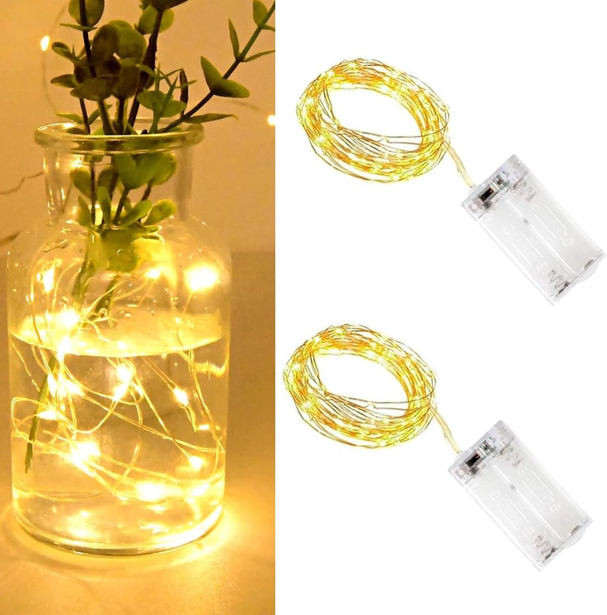LED Sfeerverlichting 1 m - Warm Wit - 10 LED Lampjes - Perfect voor Feestjes en Decoratie - ShopVlot
