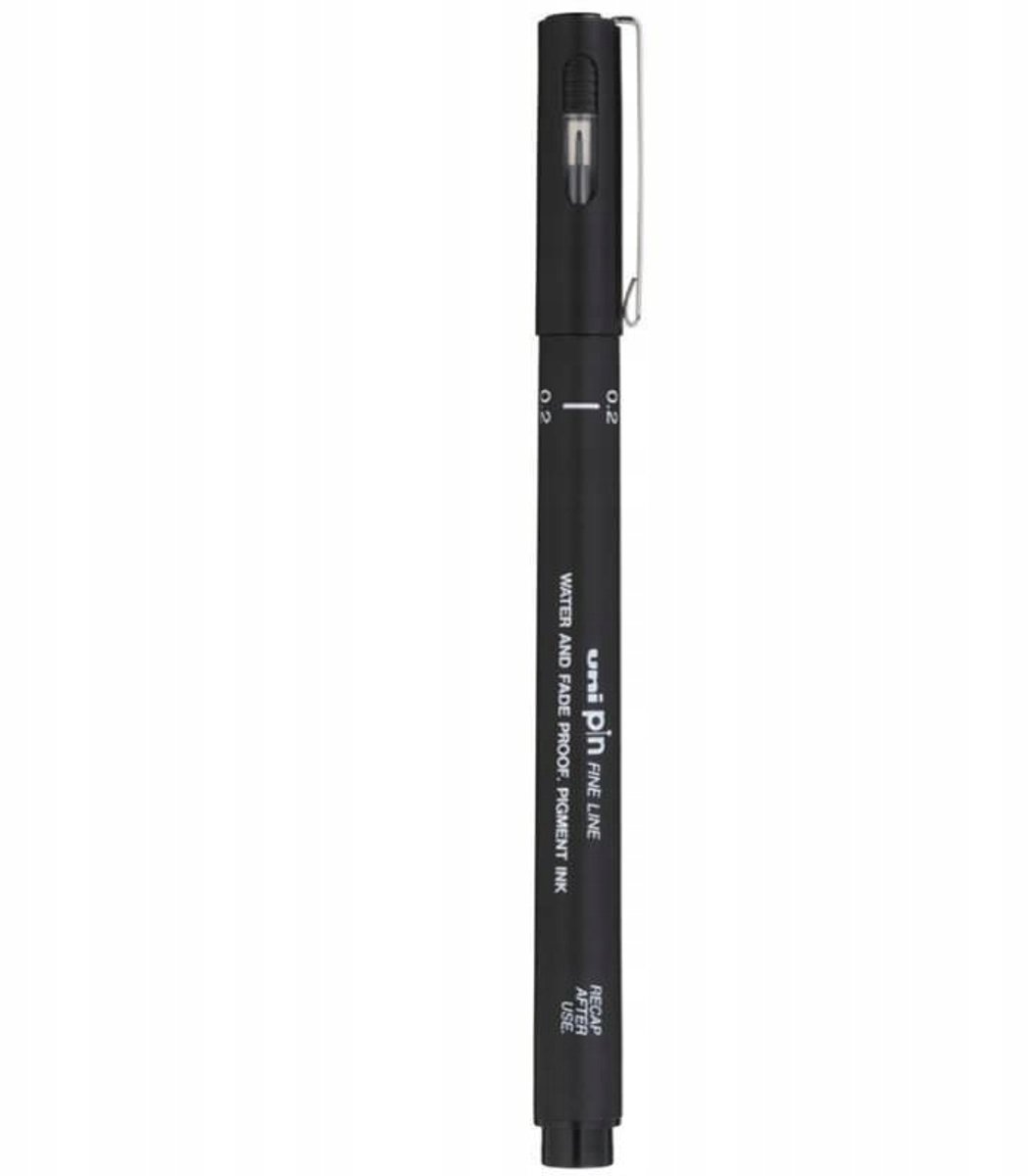 Uni Pigment Liner Zwart 3mm - Artistieke Fineliner voor Tekenen & Schrijven