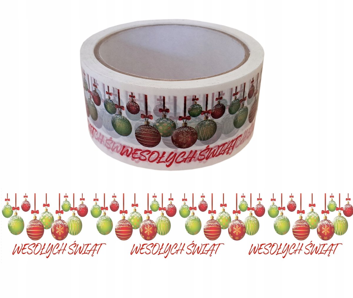 Kerst inpaktape 48mm x 60m - Feestelijke presentverpakking