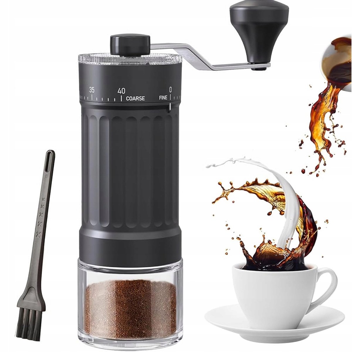 handmatige Koffiemolen met 40 Instellingen - Keramisch, Compact & Draagbaar