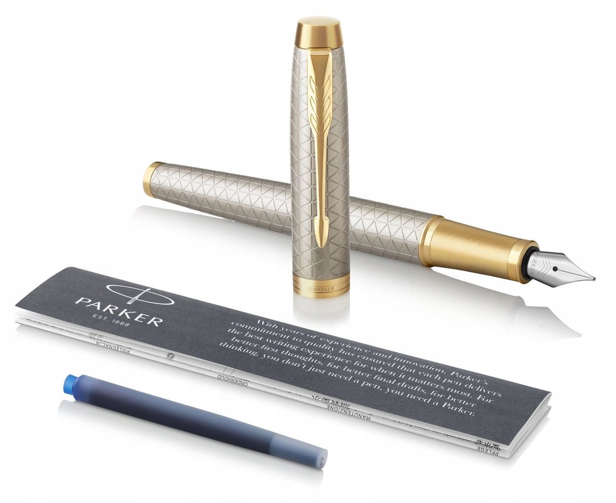 Parker IM Vulpen Warm Grey - Stijlvol Schrijven met Gouden Details