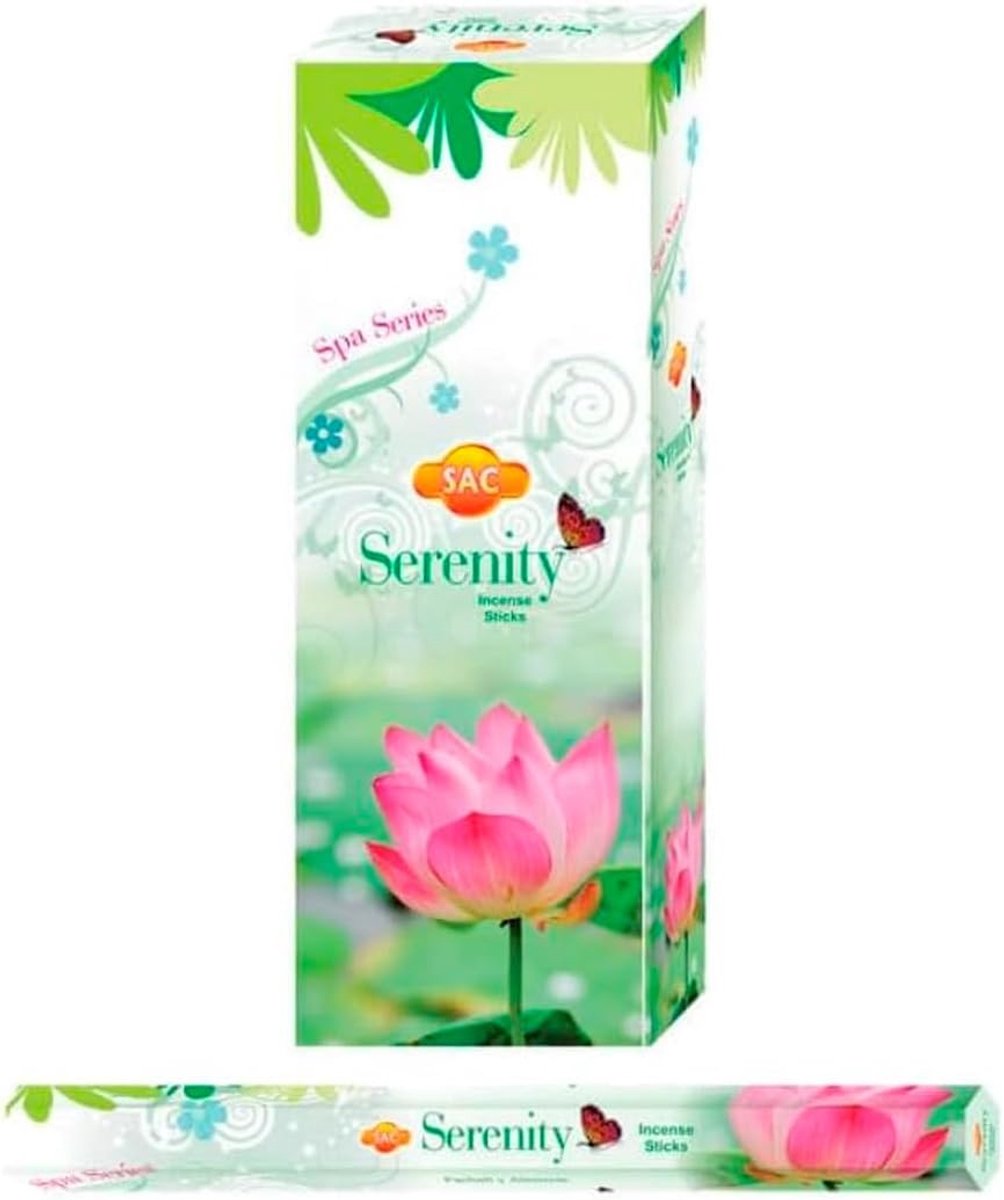 Wierookstokjes Serenidad - Hexagonale Doos met 120 Natuurlijke Stokjes - Zacht Aroma voor Meditatie - ShopVlot